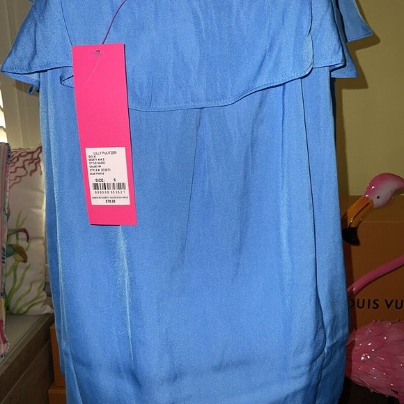 Lilly Pulitzer NWT Cailee Easy Fit Cami Top Blue Thistle $78 Size S - Picture 5 of 12